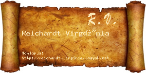 Reichardt Virgínia névjegykártya